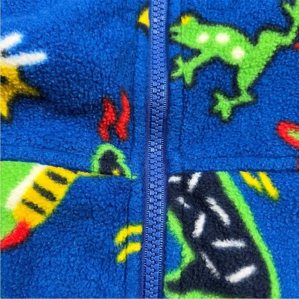 Vintage Columbia Blue Animal Fleece Vest Kids 4/5